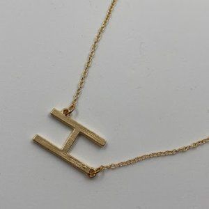 Gold "H" Necklace